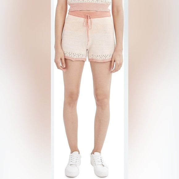 BCBGeneration Pants - BCBGeneration Pink and Cream Bike Shorts